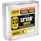 Core Tarps Heavy Duty Tarp, 16 ft L x 0.5 mm H x 12 ft W, 20 Mil, White, Polyethylene CT-704-12X16 - alternate 1